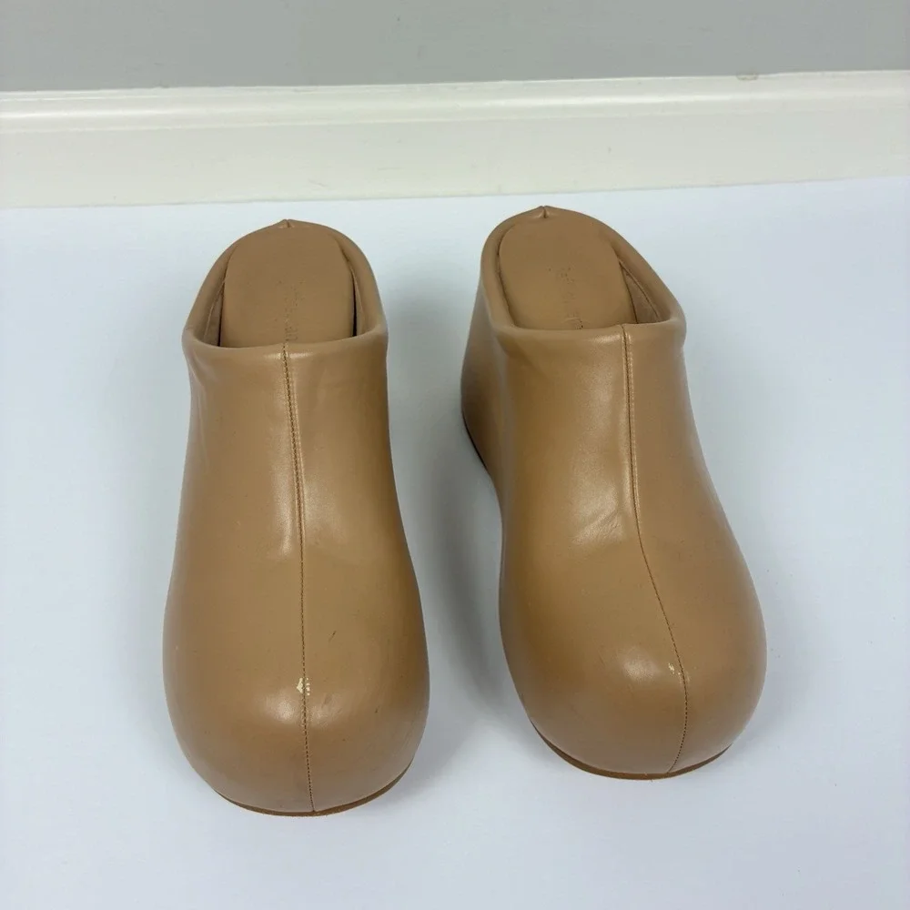 Mod Jeffrey Campbell Cloggin Tan Platform Mule Clogs 7.5 Comic-Con Costume Anime